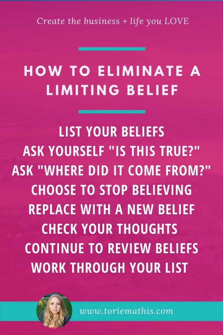 ELIMINATE A LIMITING BELIEF WITH TORIE MATHIS