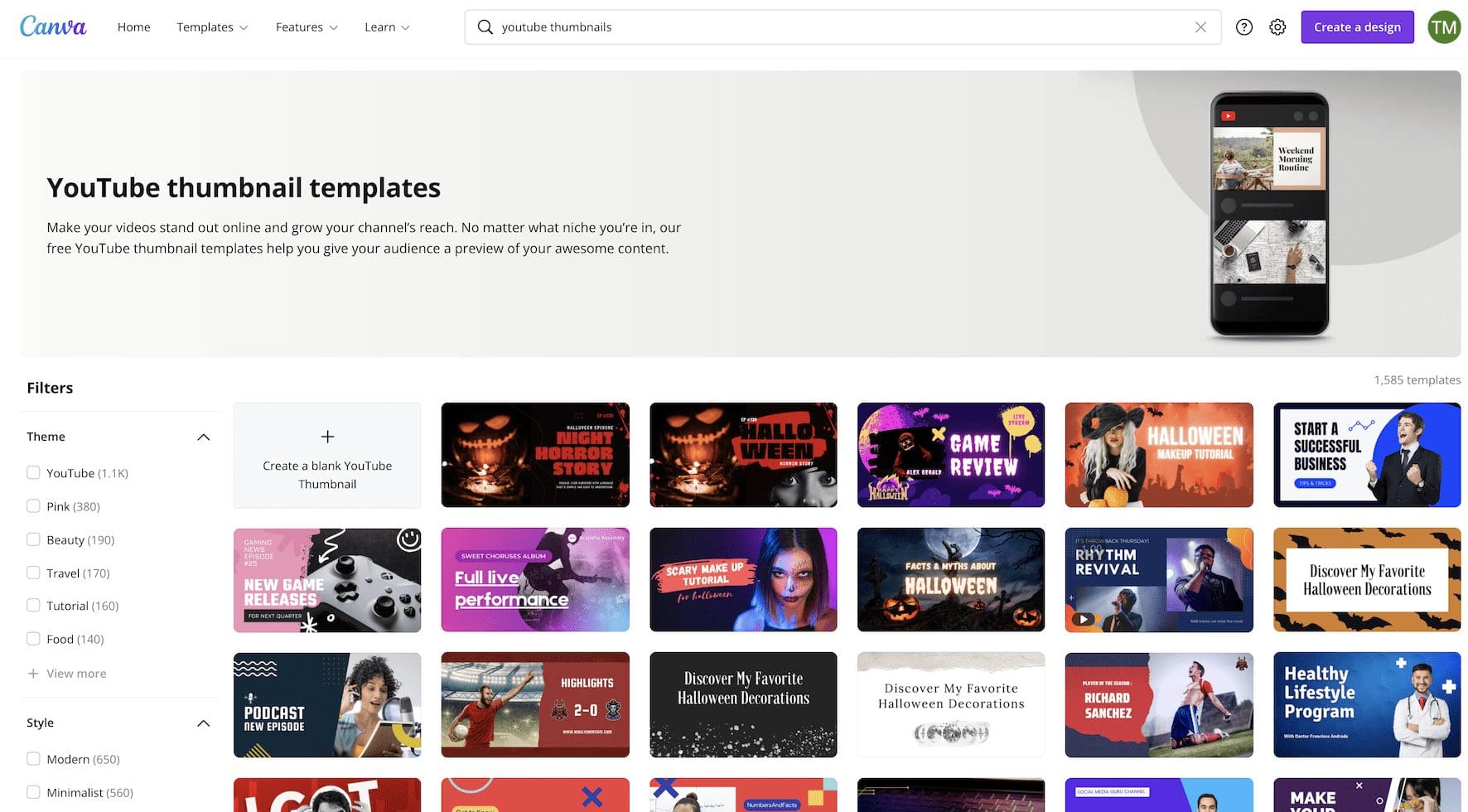 Use Canva for YouTube Thumbnails