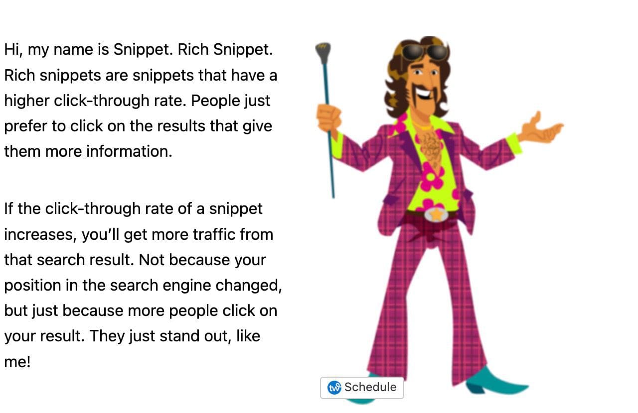 SEO For Beginners - Structured Data rich snippet