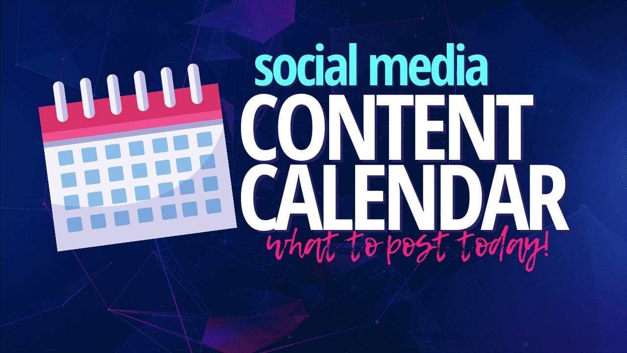 social media content calendar