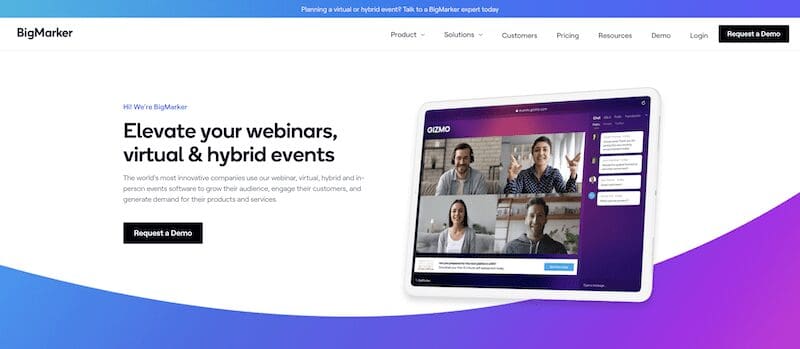 Best Webinar Software - BigMarker